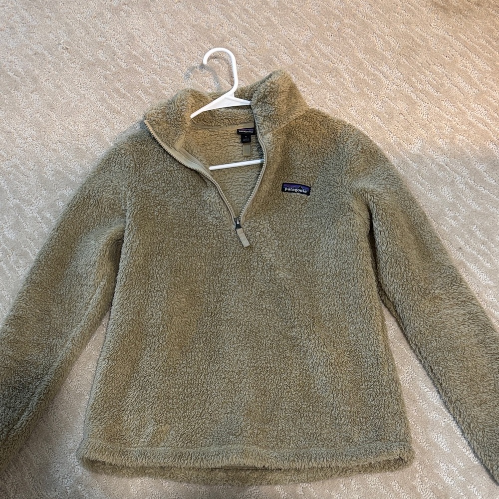 Patagonia Tan Fleece Quarter-Zip Pullover